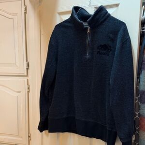 Roots Men’s Half-Zip Sweater Jacket - grey/black- L